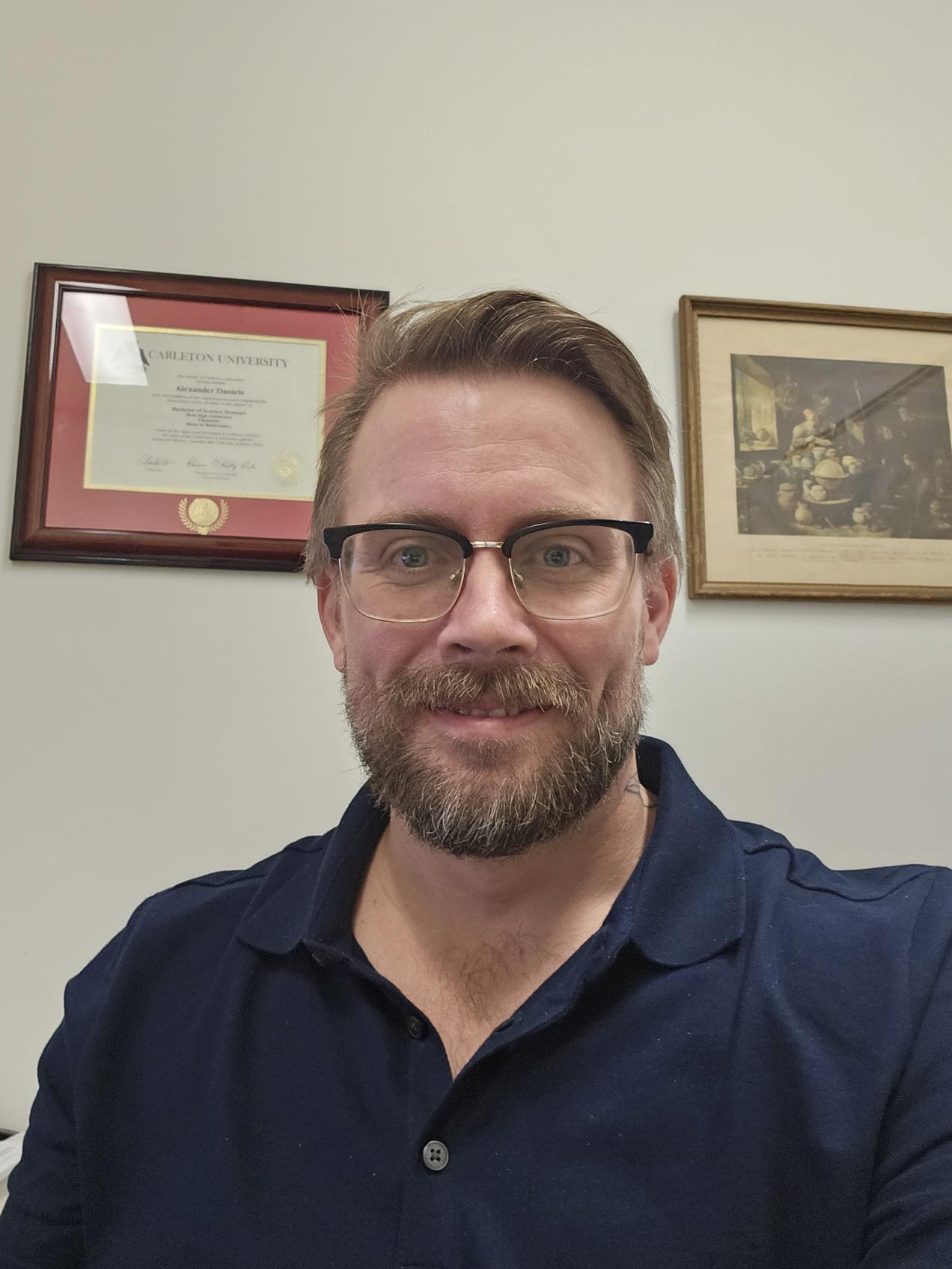Alex Daniels in his office